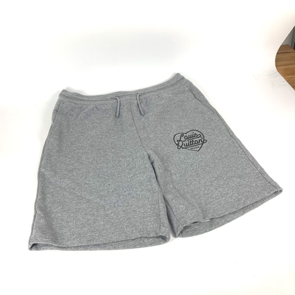 LOUIS VUITTON Shorts cotton gray NIGO collaboration Shorts with heart logo XL