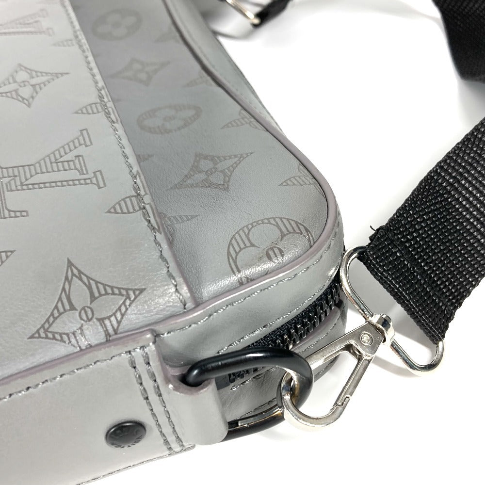 LOUIS VUITTON Shoulder Bag M46104 Monogram shadow leather gray Monogram shadow Duo messenger