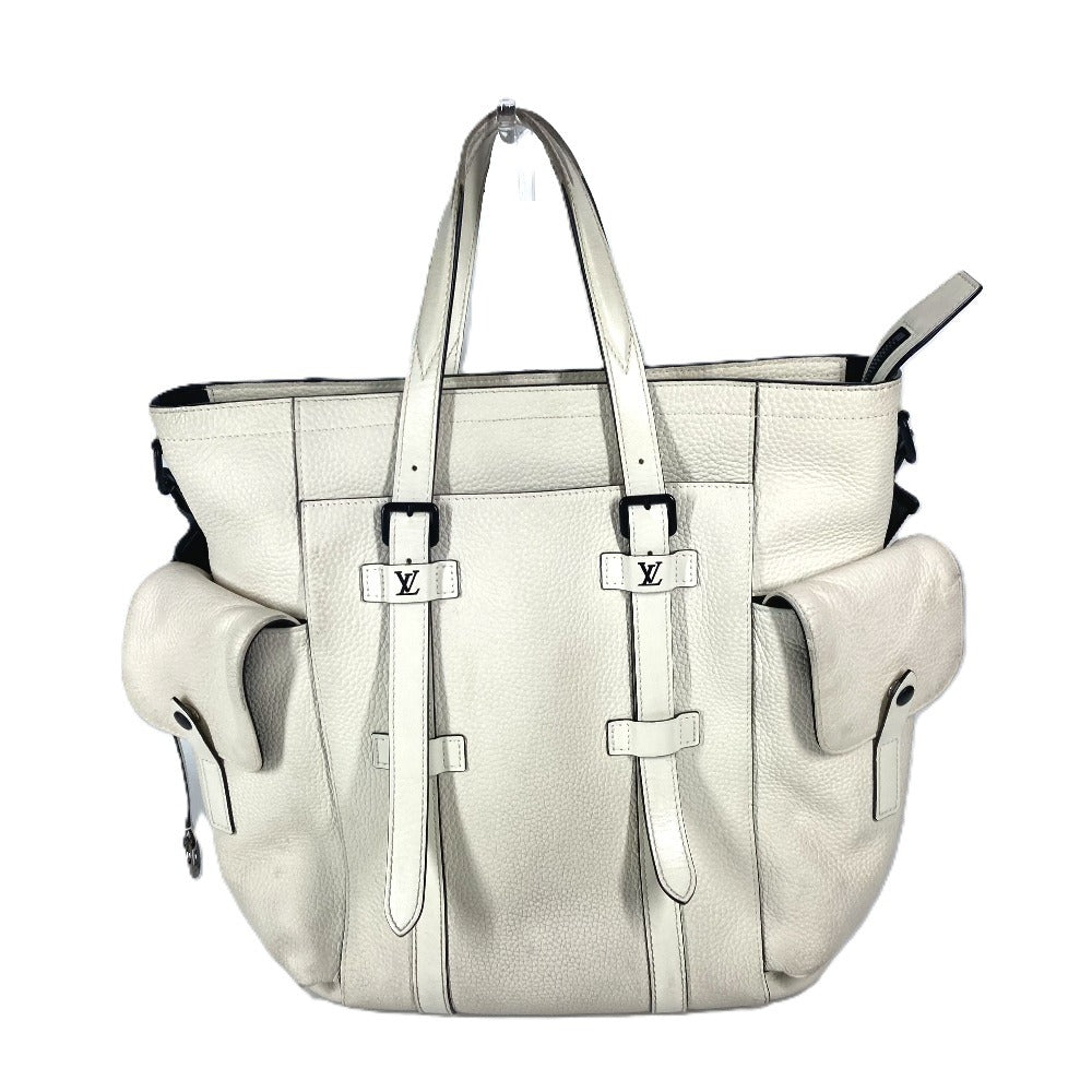 LOUIS VUITTON Shoulder Bag M58477 Taurillon Clemence Leather white Monogram christopher tote