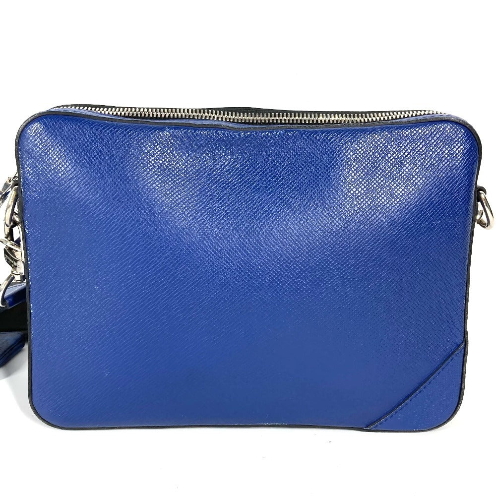 LOUIS VUITTON Shoulder Bag M30848 Taiga Leather, Monogram Canvas blue Taigalama Trio Messenger
