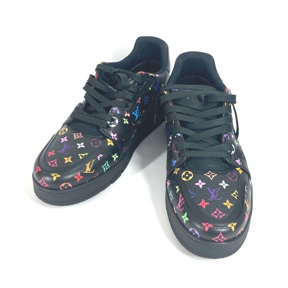 LOUIS VUITTON sneakers 1AHEKV leather black Monogram Multicolor Takashi Murakami LV x TM LV Trainer Sneakers 6