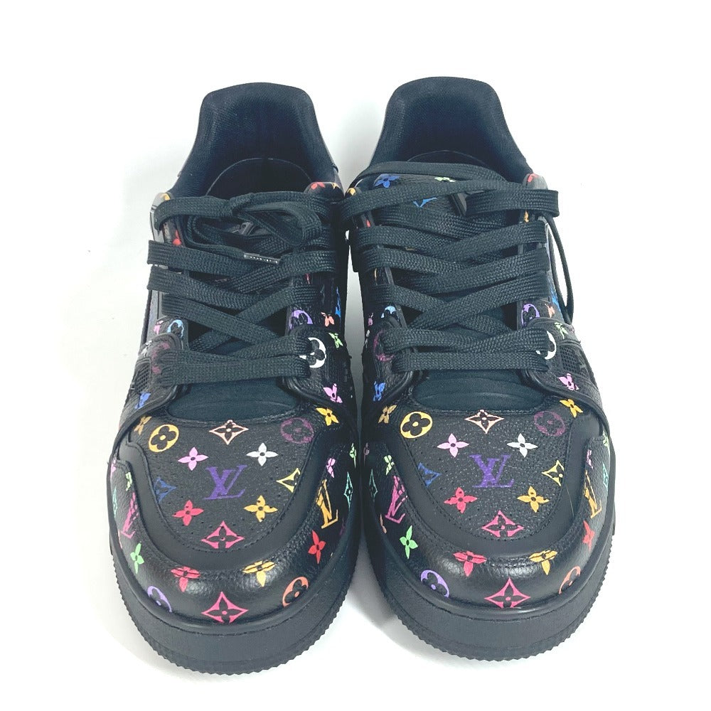 LOUIS VUITTON sneakers 1AHEKV leather black Monogram Multicolor Takashi Murakami LV x TM LV Trainer Sneakers 6