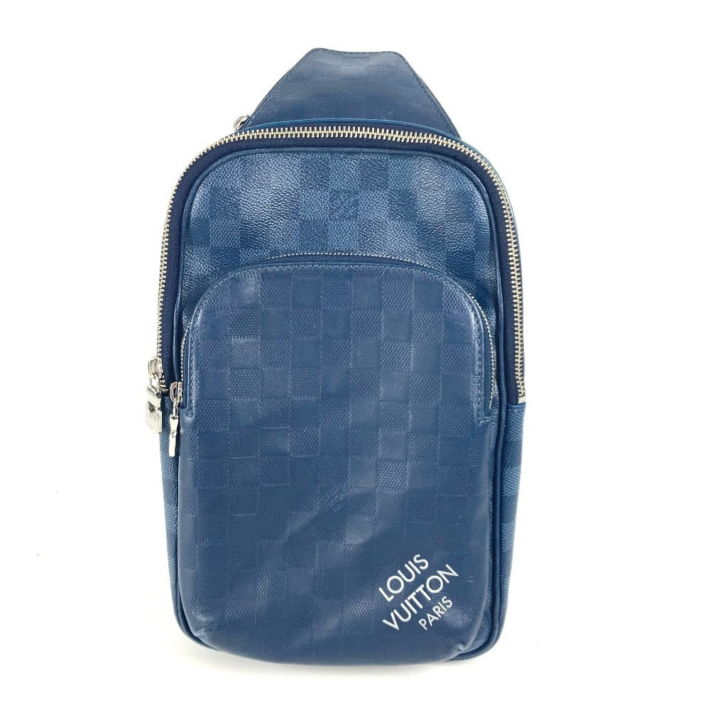 LOUIS VUITTON Sling bag N40439 Damier Graphite Canvas , Damier Infini Leather Navy Damier Squared Avenue Sling Bag
