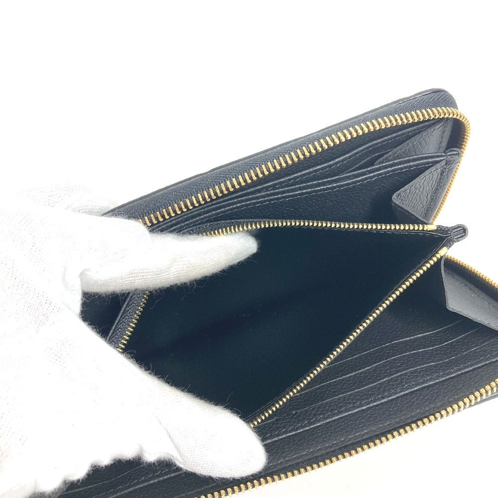 LOUIS VUITTON Long Wallet Purse M14160 Monogram Ann Platt Leather black Japan-exclusive LV x TM Monogram Empreinte Zippy wallet