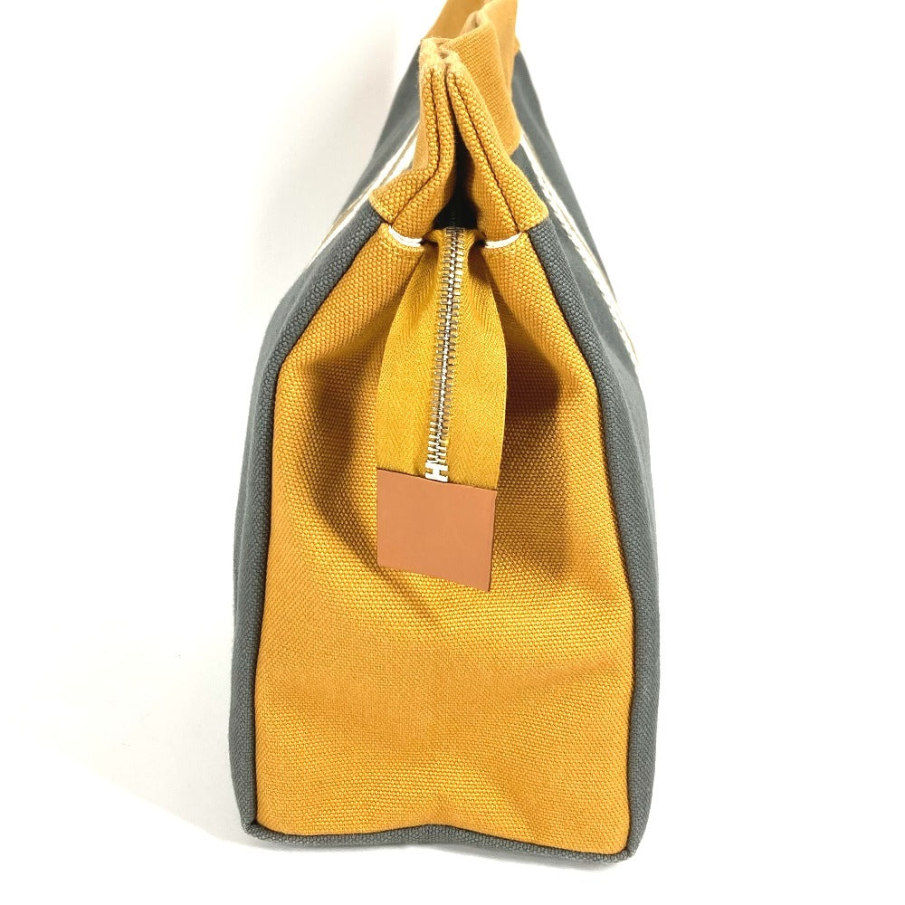 HERMES Clutch bag cotton gray H logo Jimet GM Jimet GM