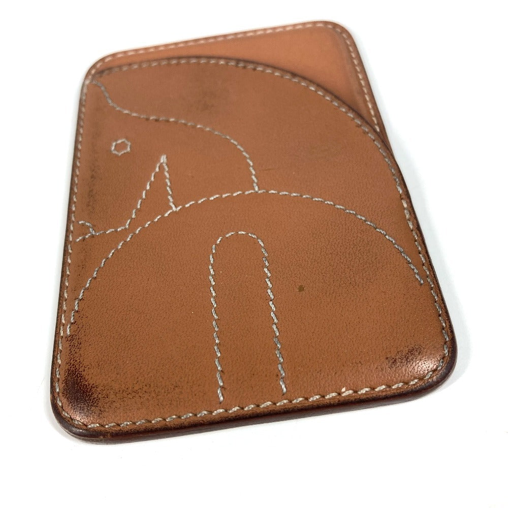 HERMES Card Case leather Brown MagSafe Eman Cheval MagSafe