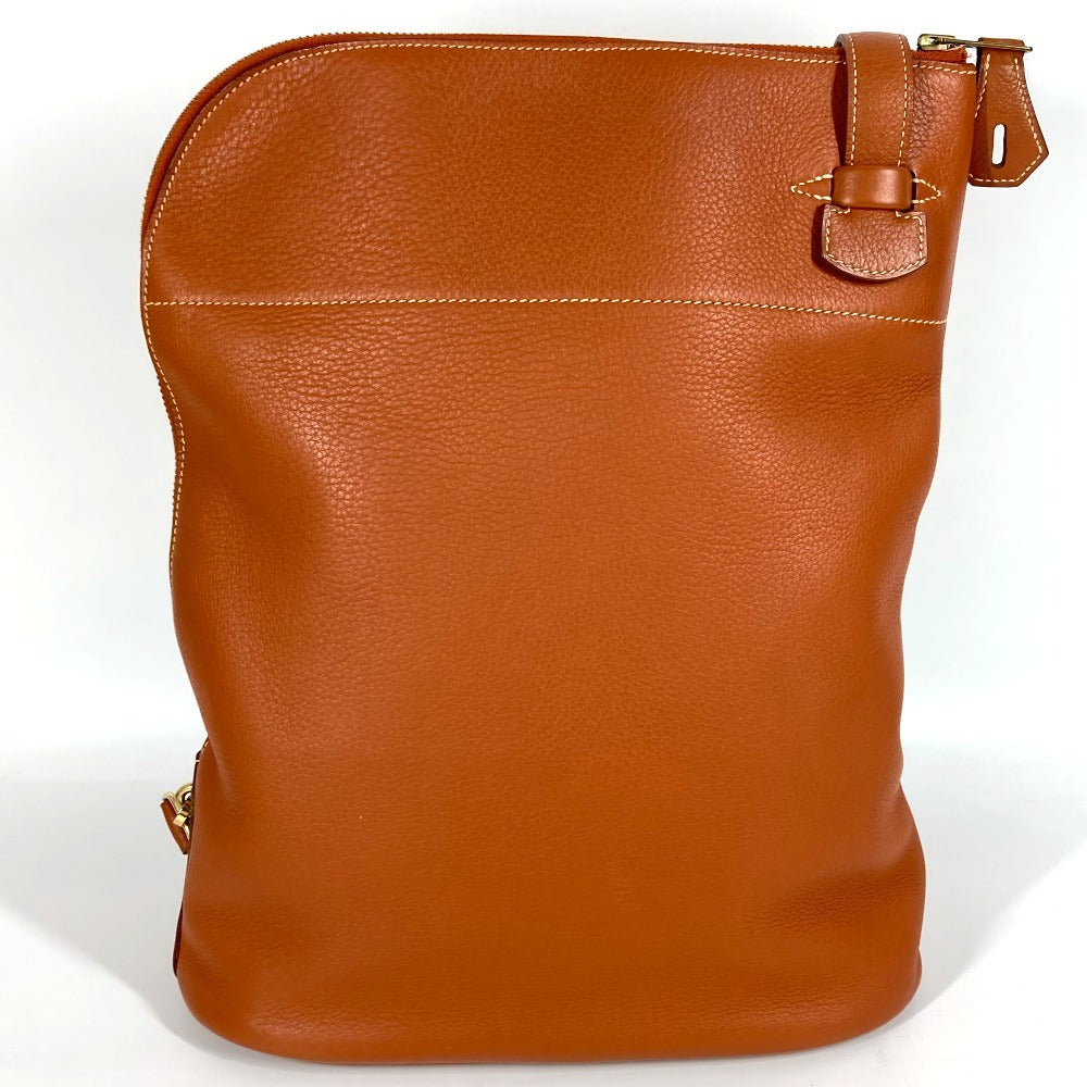 HERMES Shoulder Bag leather gold vintage Mouvy Femme