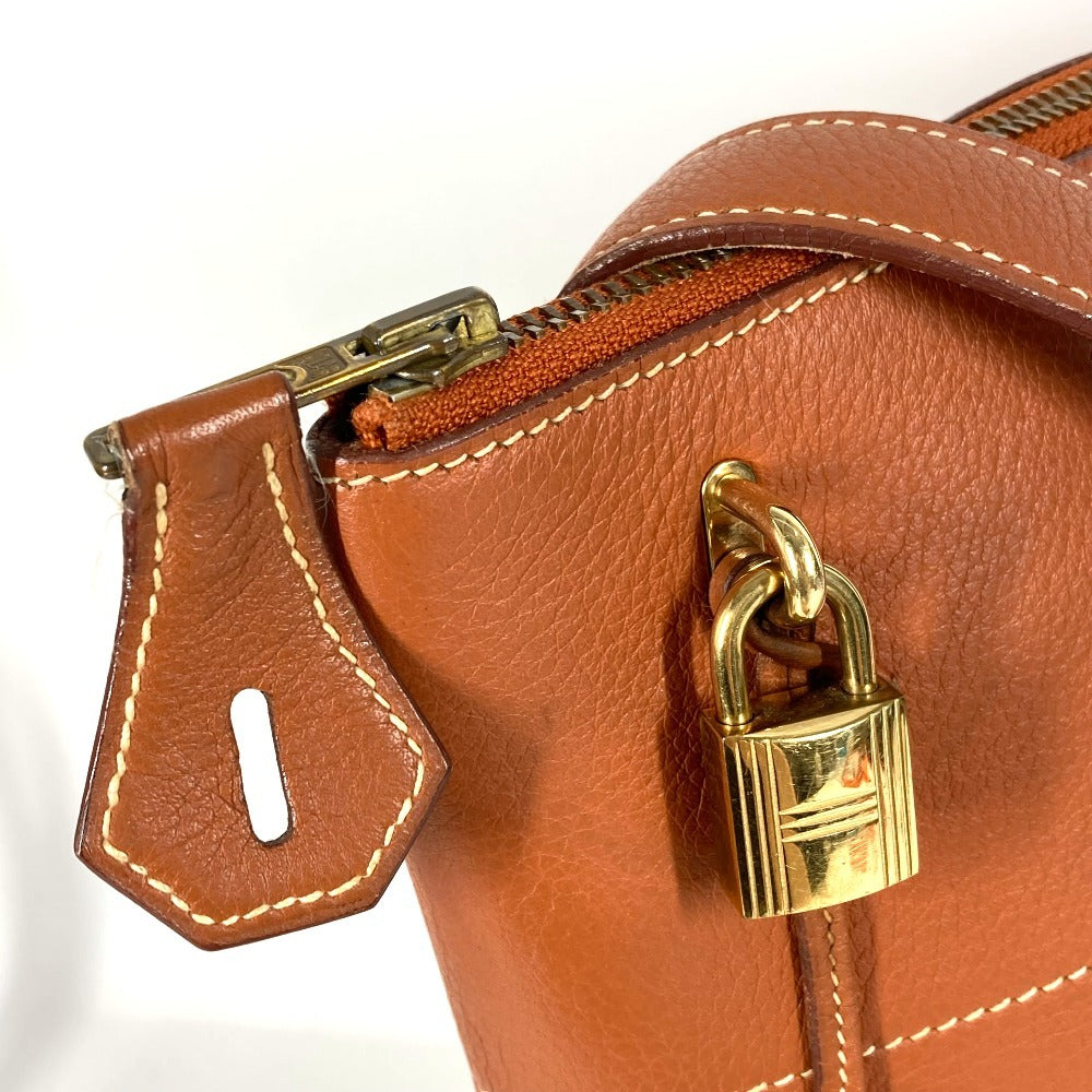 HERMES Shoulder Bag leather gold vintage Mouvy Femme