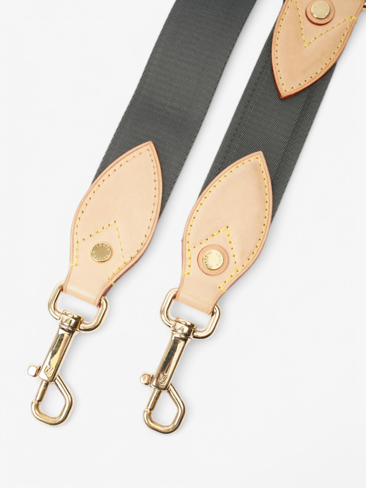 Louis Vuitton Adjustable Bag Strap Khaki / Gold Cotton