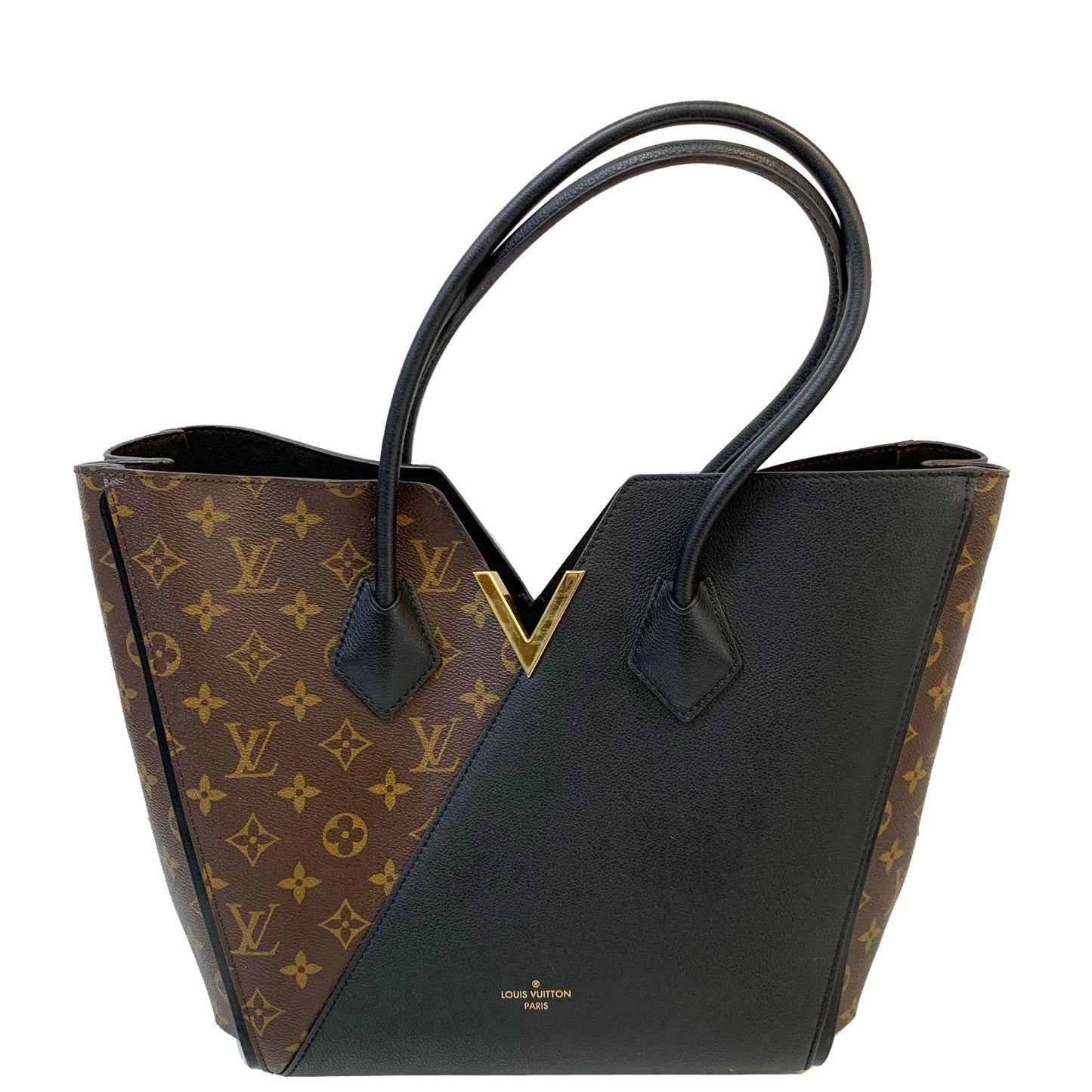 LOUIS VUITTON Kimono Monogram Calfskin Tote Bag Brown/Black