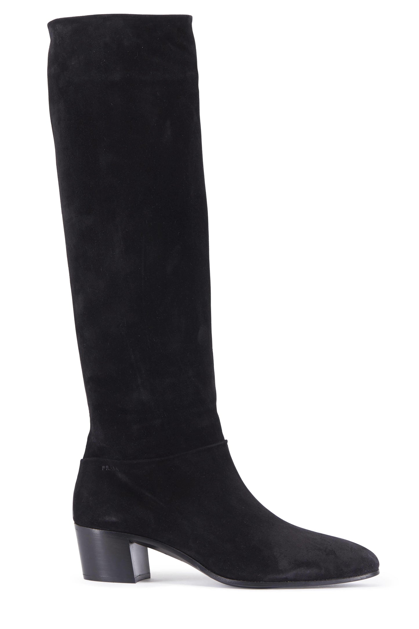 PRADA CALZATURE DONNA SUEDE SLOUCHY TALL BOOTS