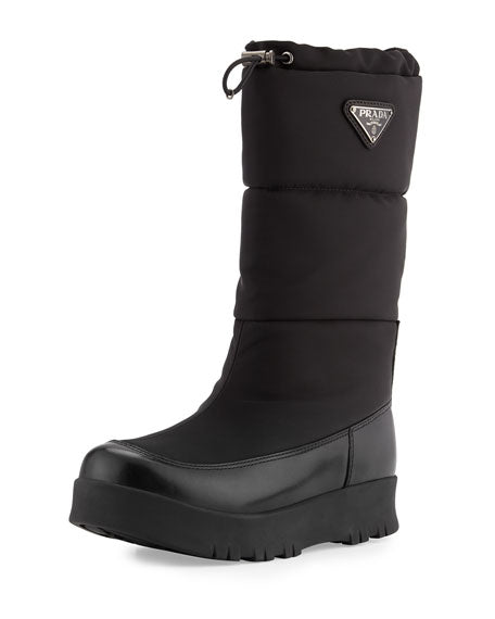PRADA LINEA ROSSA NYLON PLATFORM BOOTS