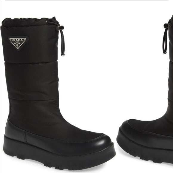 PRADA LINEA ROSSA NYLON PLATFORM BOOTS