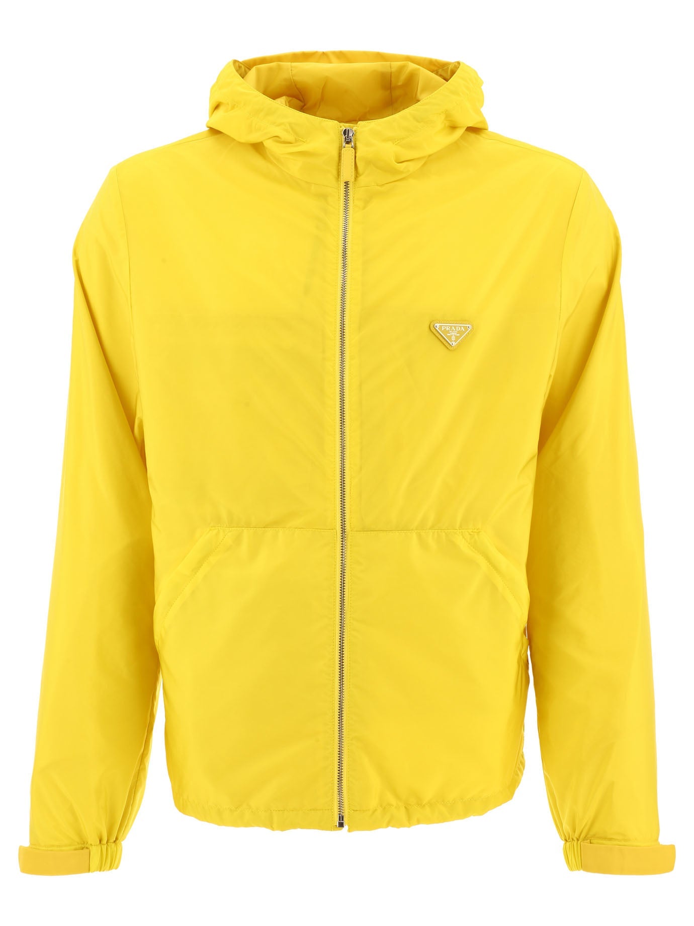 PRADA MEN'S HOODED NYLON JACKET