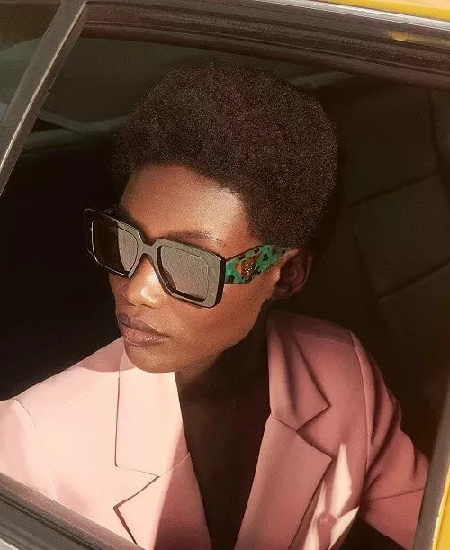 PRADA PR23YS GEOMETRIC TORTOISE SUNGLASSES
