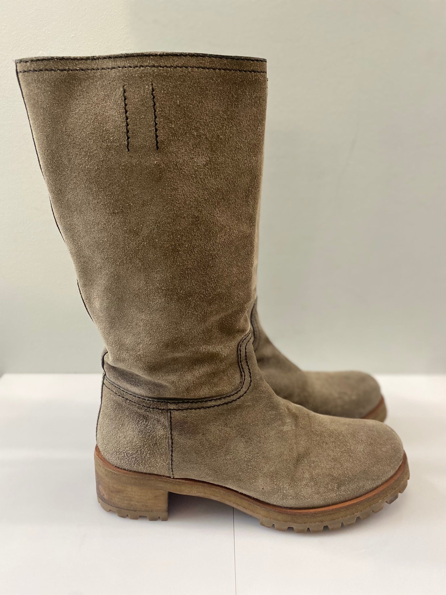 PRADA SUEDE RIDING BOOTS