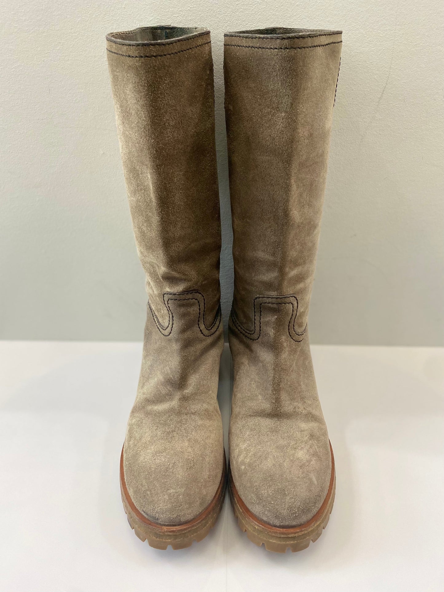 PRADA SUEDE RIDING BOOTS