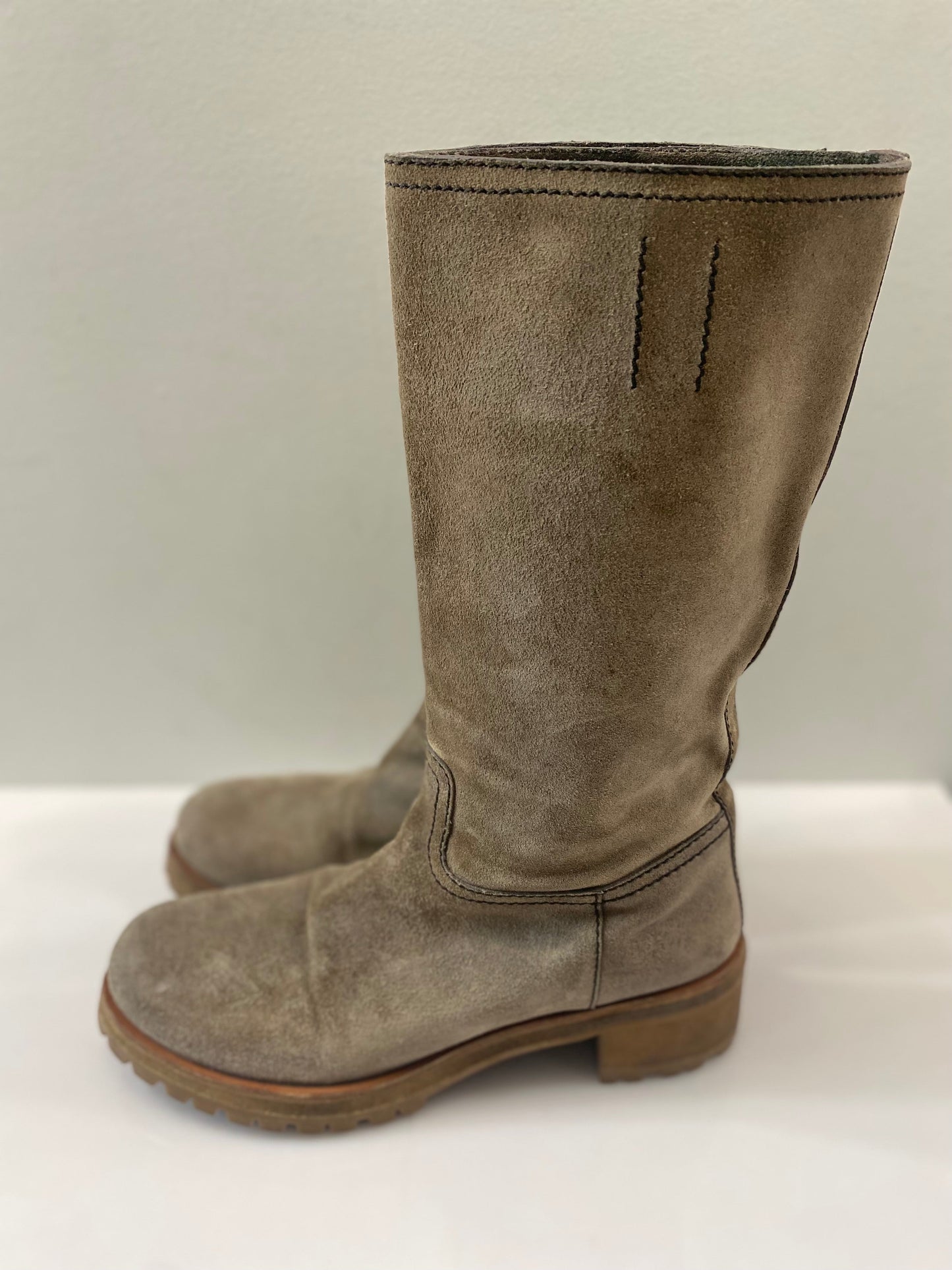 PRADA SUEDE RIDING BOOTS