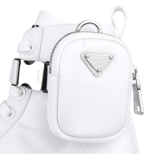 PRADA WHEEL NYLON ZIP POUCH HIGH TOP SNEAKERS