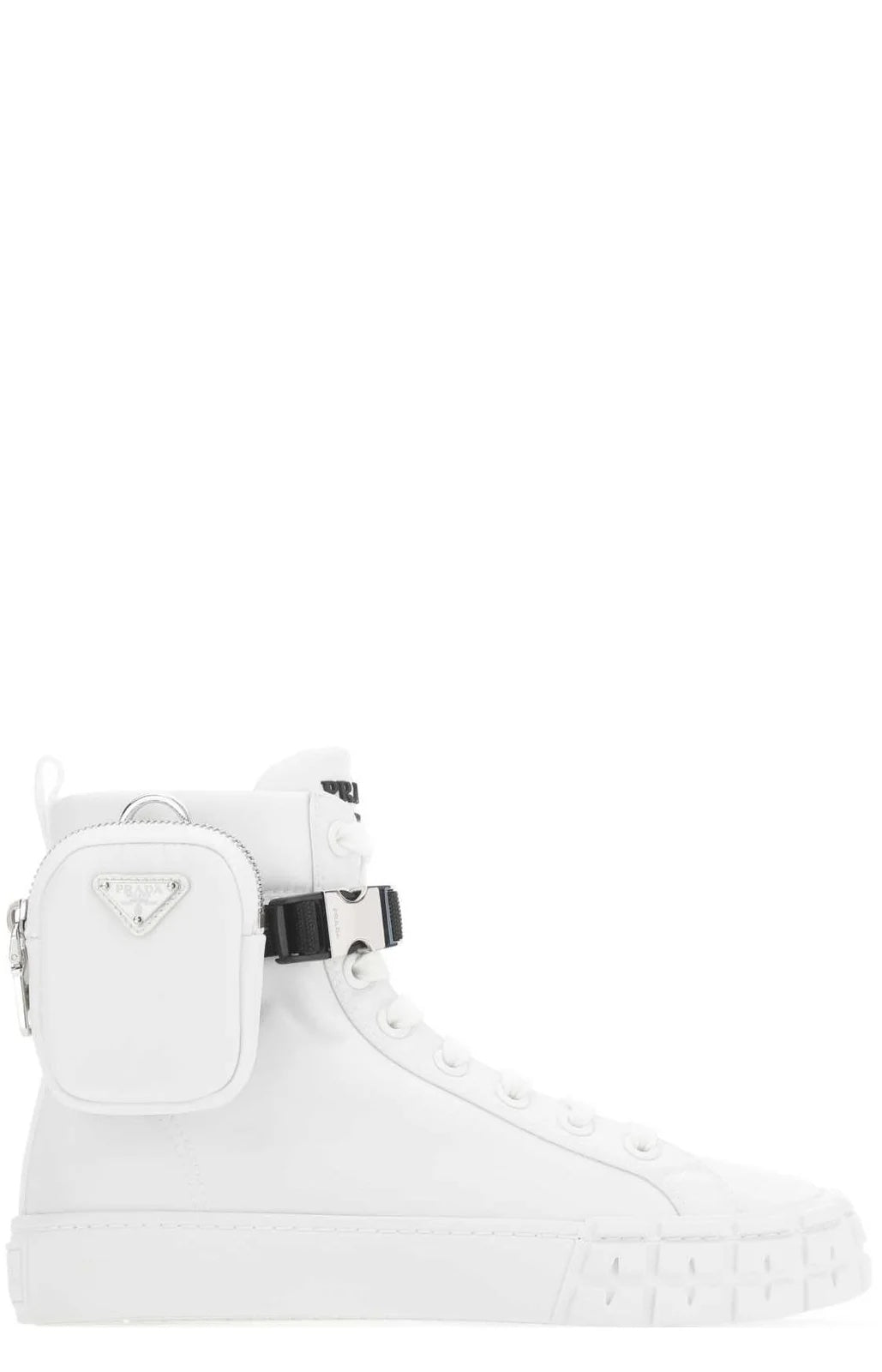 PRADA WHEEL NYLON ZIP POUCH HIGH TOP SNEAKERS