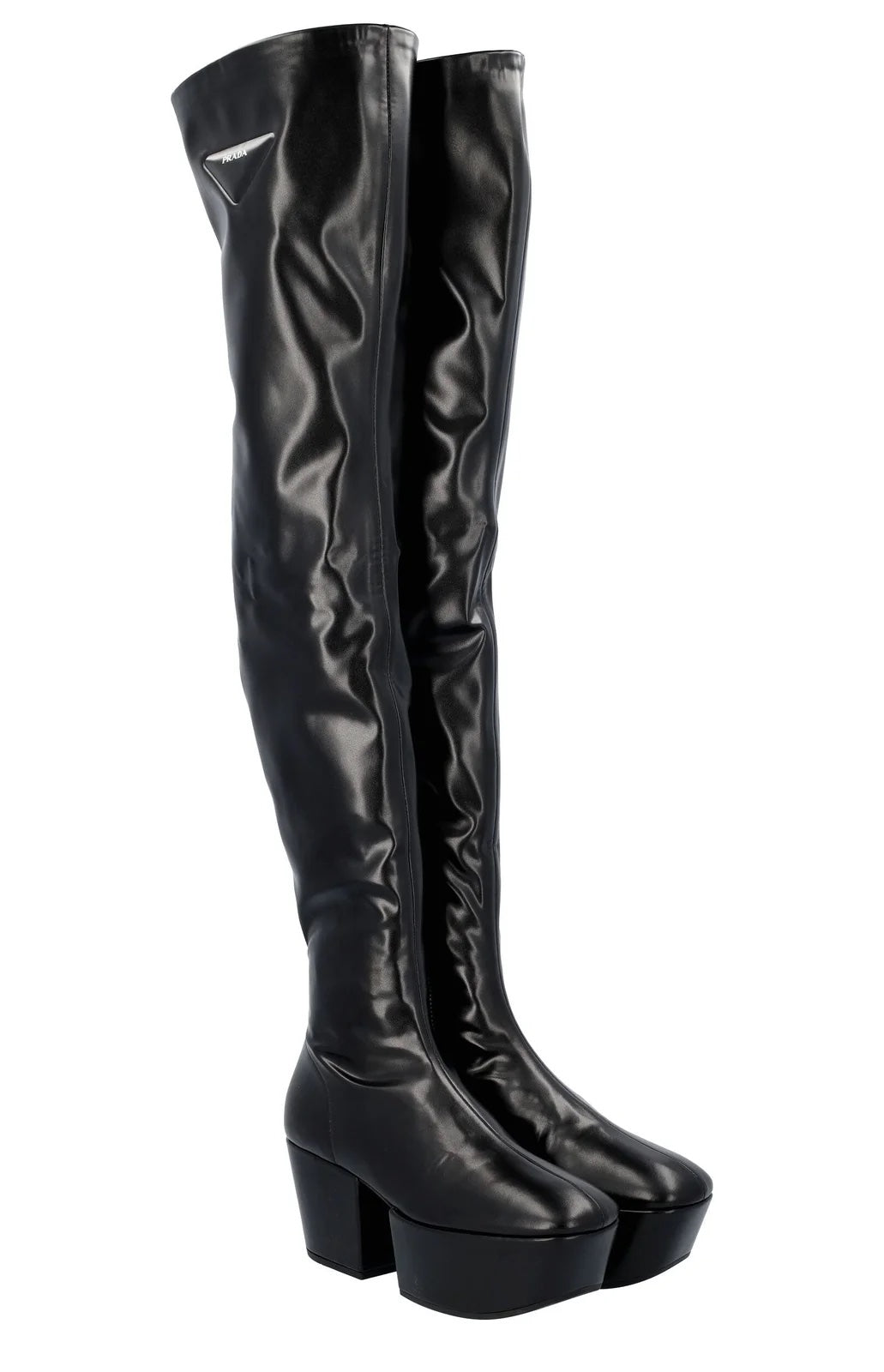 PRADA THIGH HIGH PLATFORM BOOTS