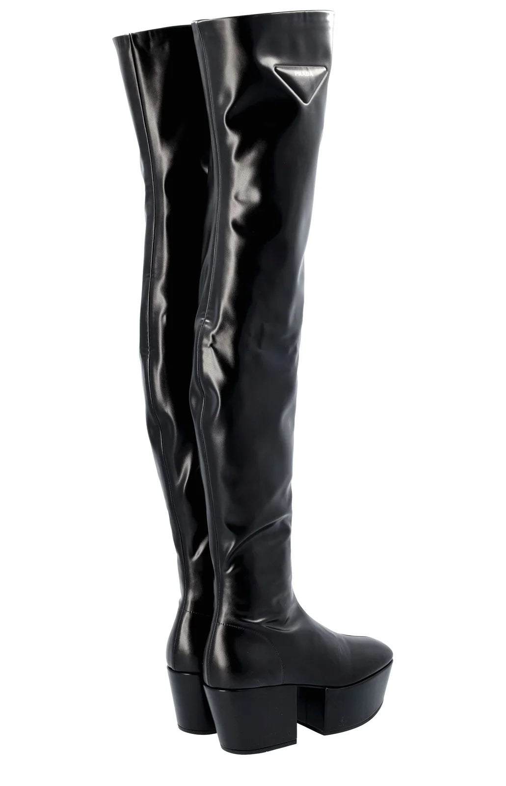 PRADA THIGH HIGH PLATFORM BOOTS