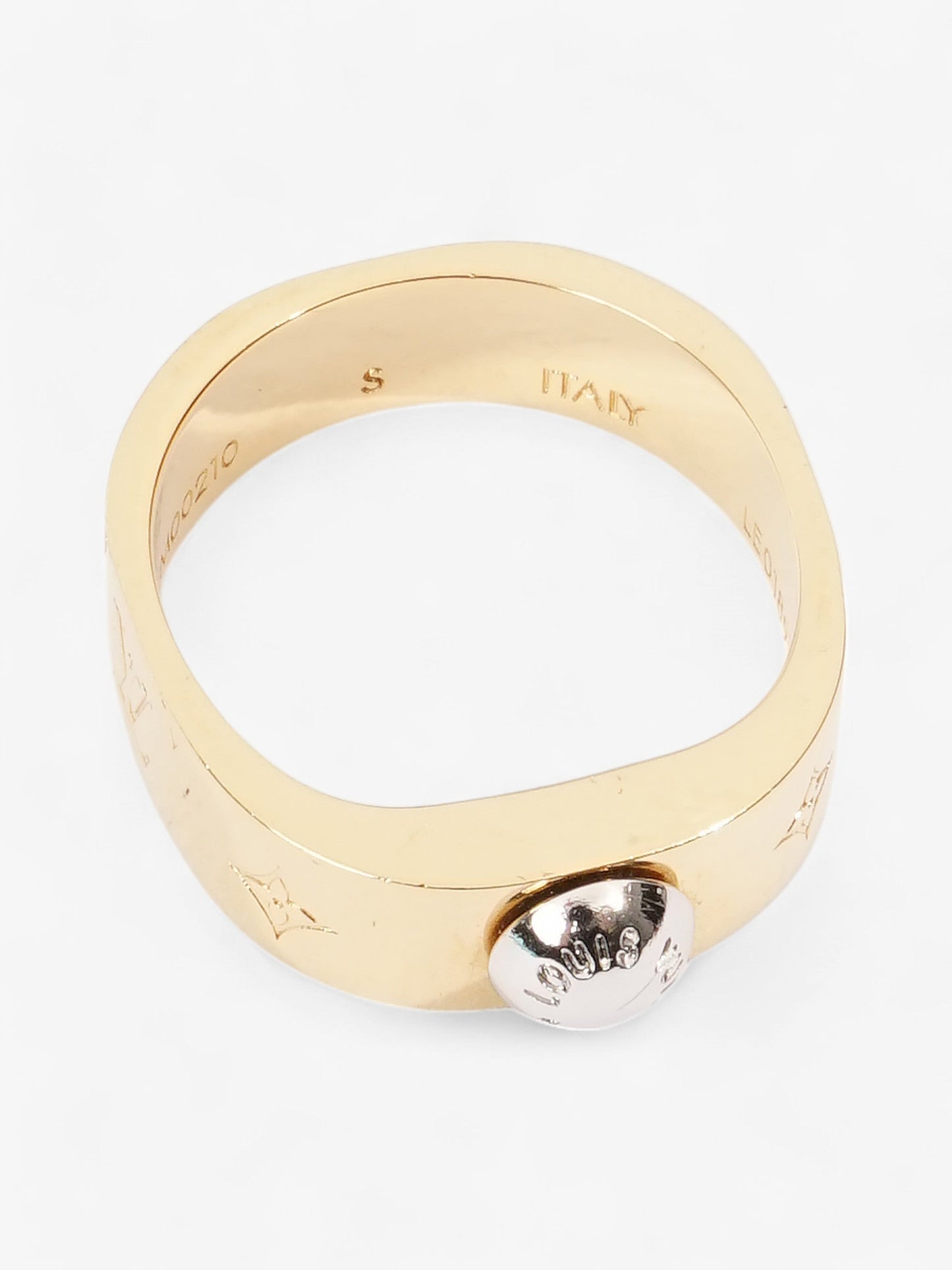 Louis Vuitton Nanogram Ring Gold / Silver Base Metal Small (Circumference - 52mm)
