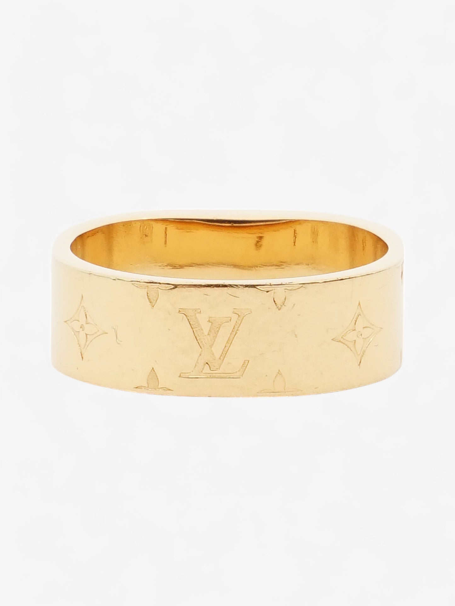 Louis Vuitton Nanogram Ring Gold / Silver Base Metal Small (Circumference - 52mm)