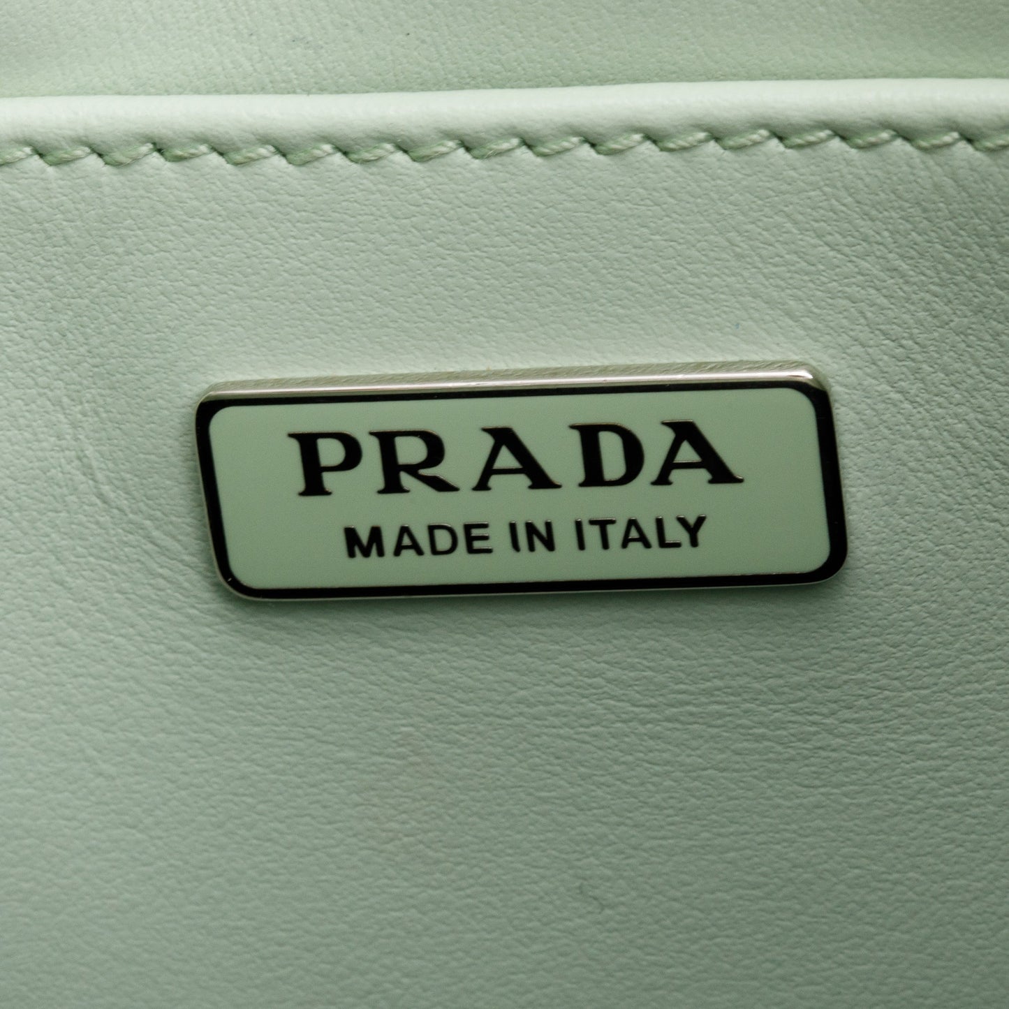 Prada 2021 Aqua Spazzolato Leather Cleo Bag