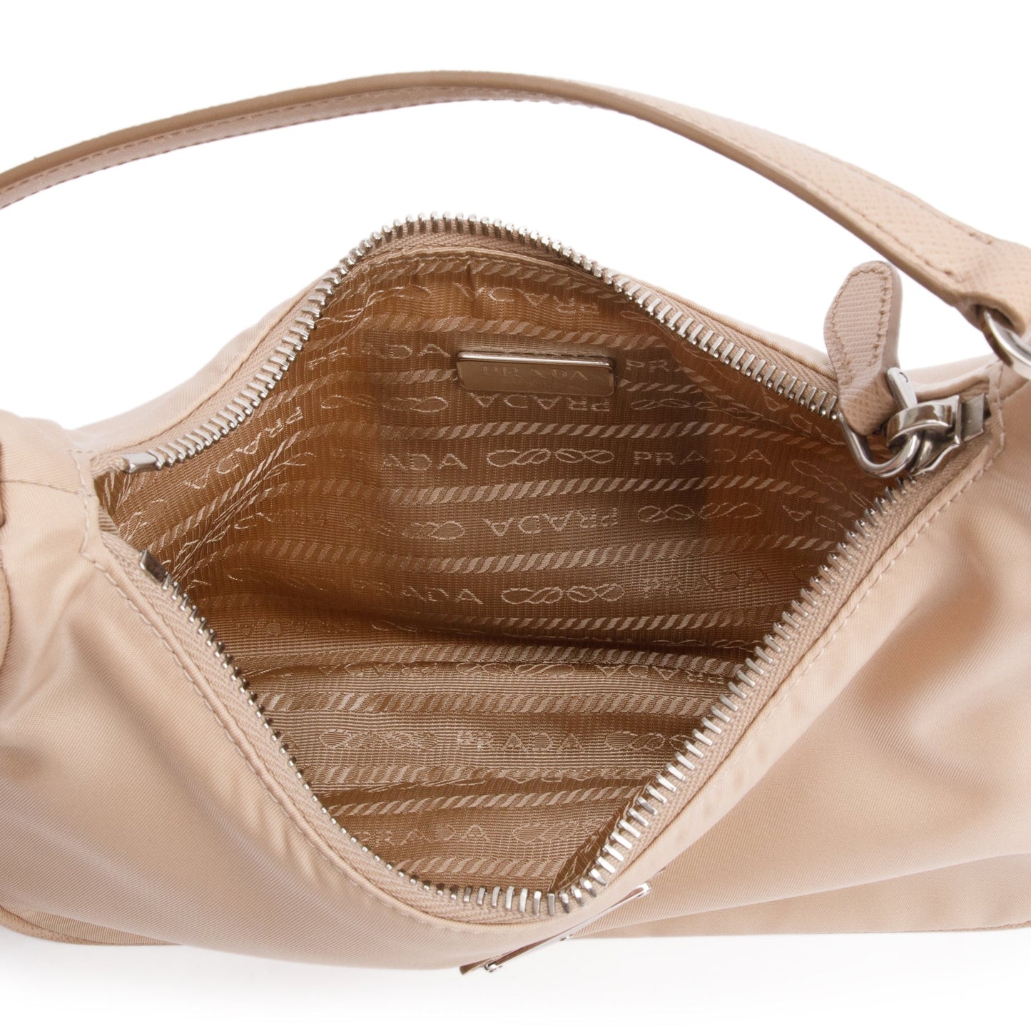 Prada 2021 Beige Re-Edition 2005 Re-Nylon and Saffiano Mini Bag
