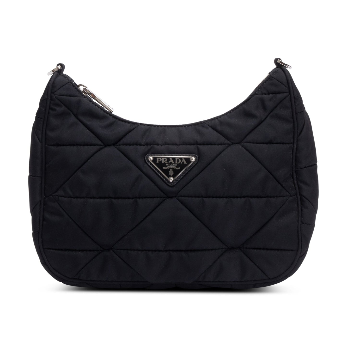 Prada 2021 Black Padded Re-Nylon Shoulder Bag