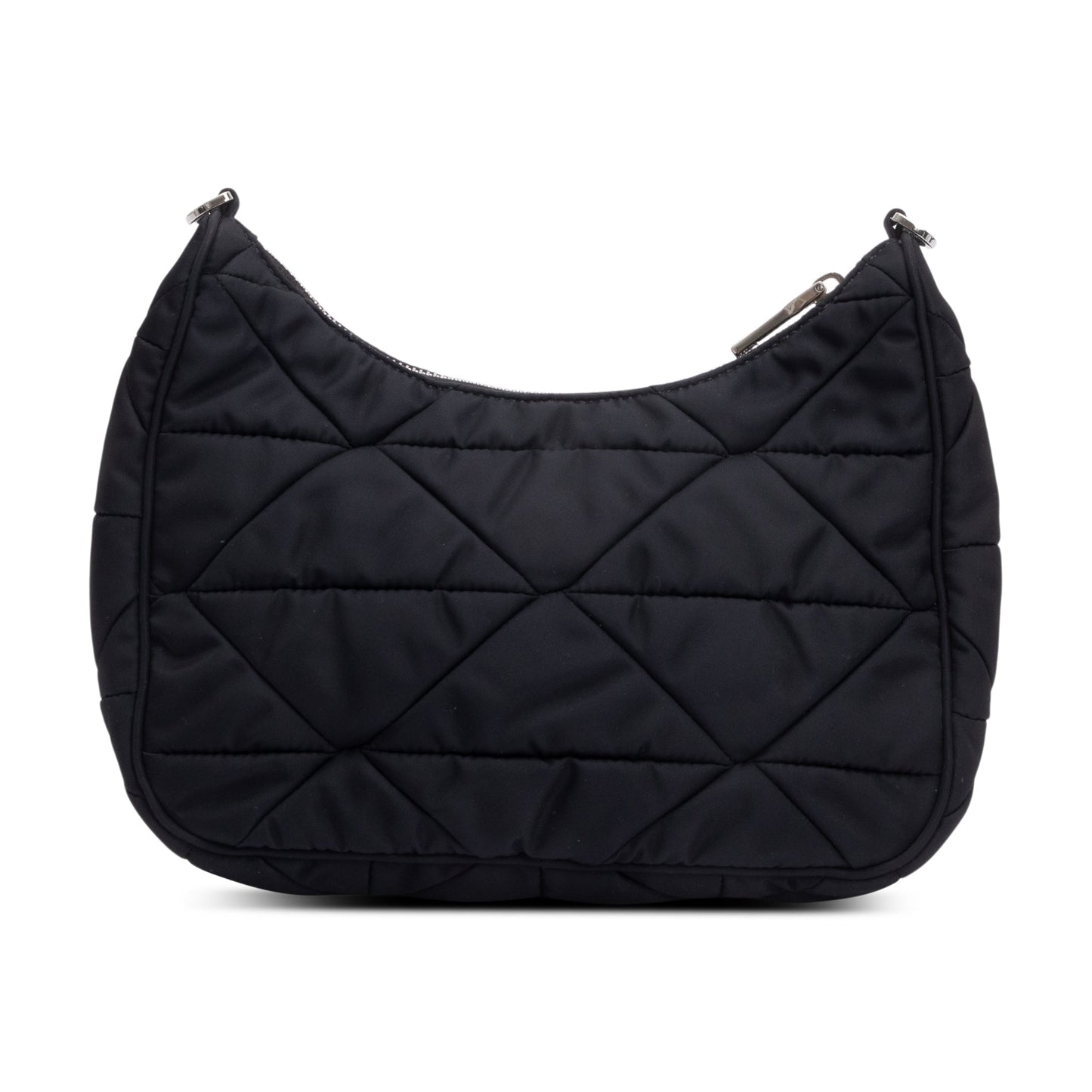 Prada 2021 Black Padded Re-Nylon Shoulder Bag