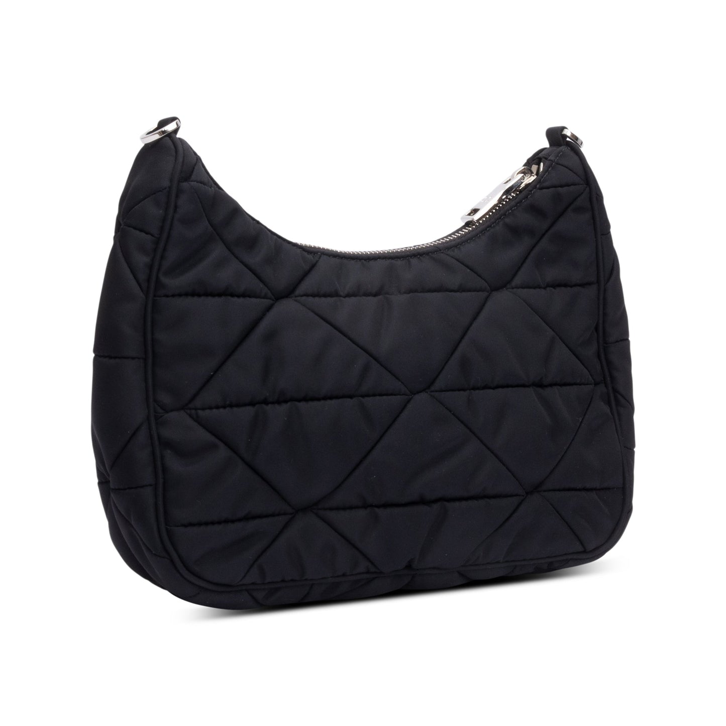 Prada 2021 Black Padded Re-Nylon Shoulder Bag