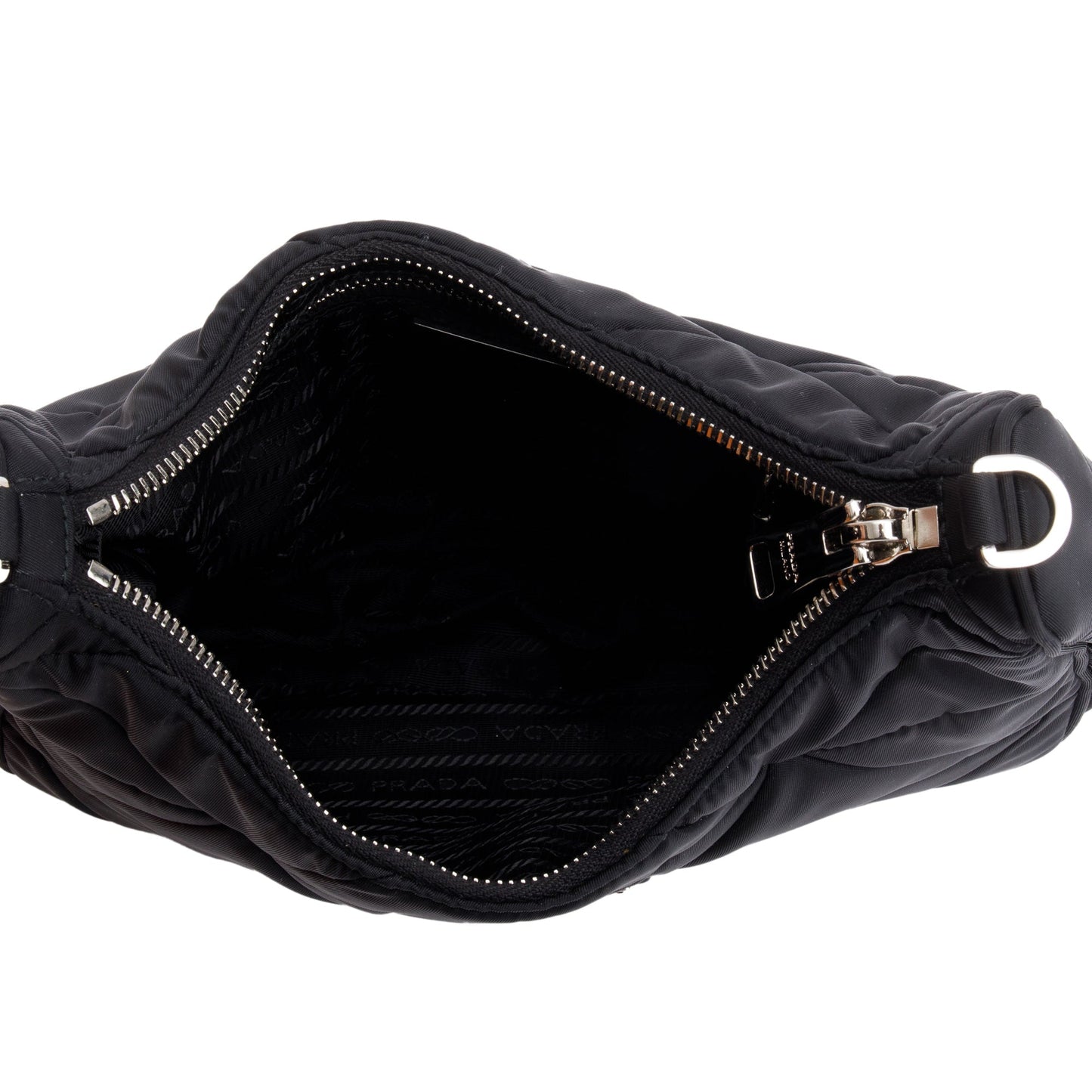 Prada 2022 Black Padded Re-Nylon Shoulder Bag