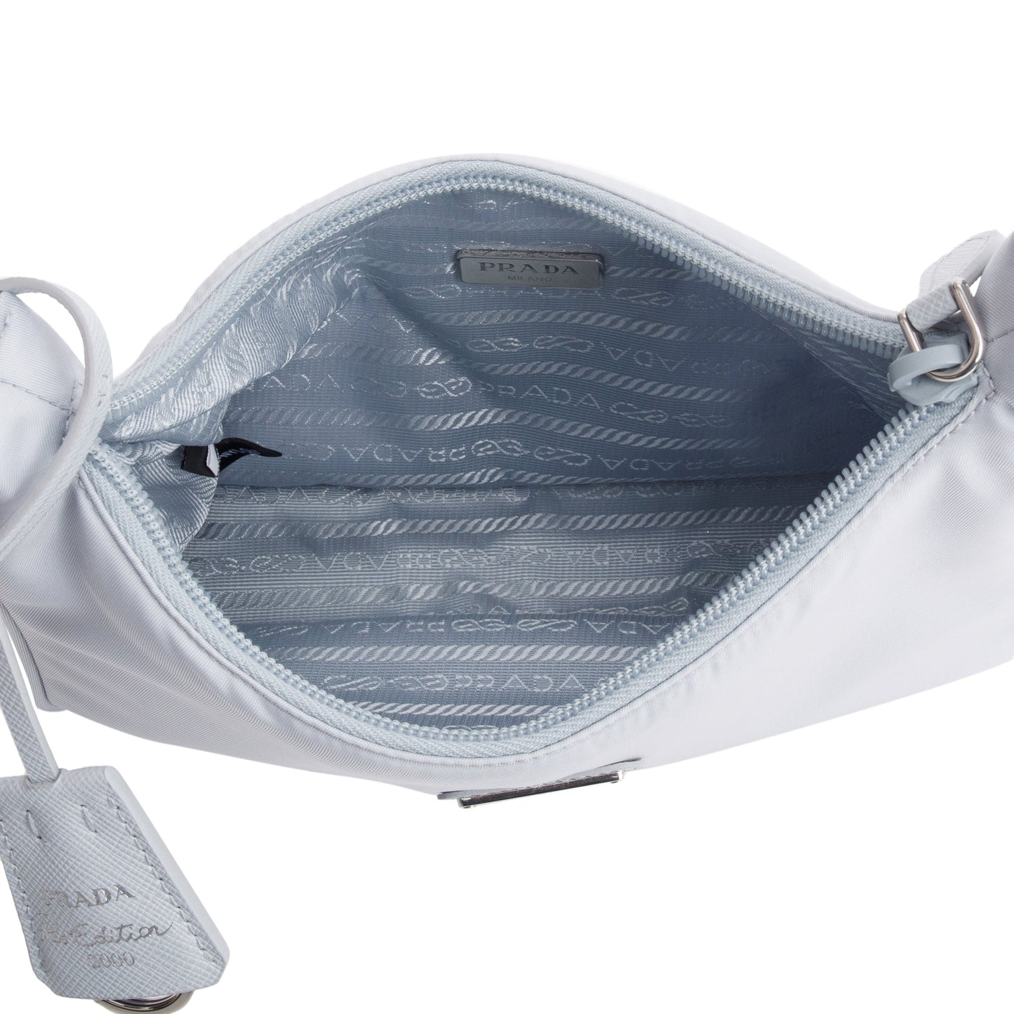 Prada 2022 Grey Re-Edition 2000 Re-Nylon Mini Bag