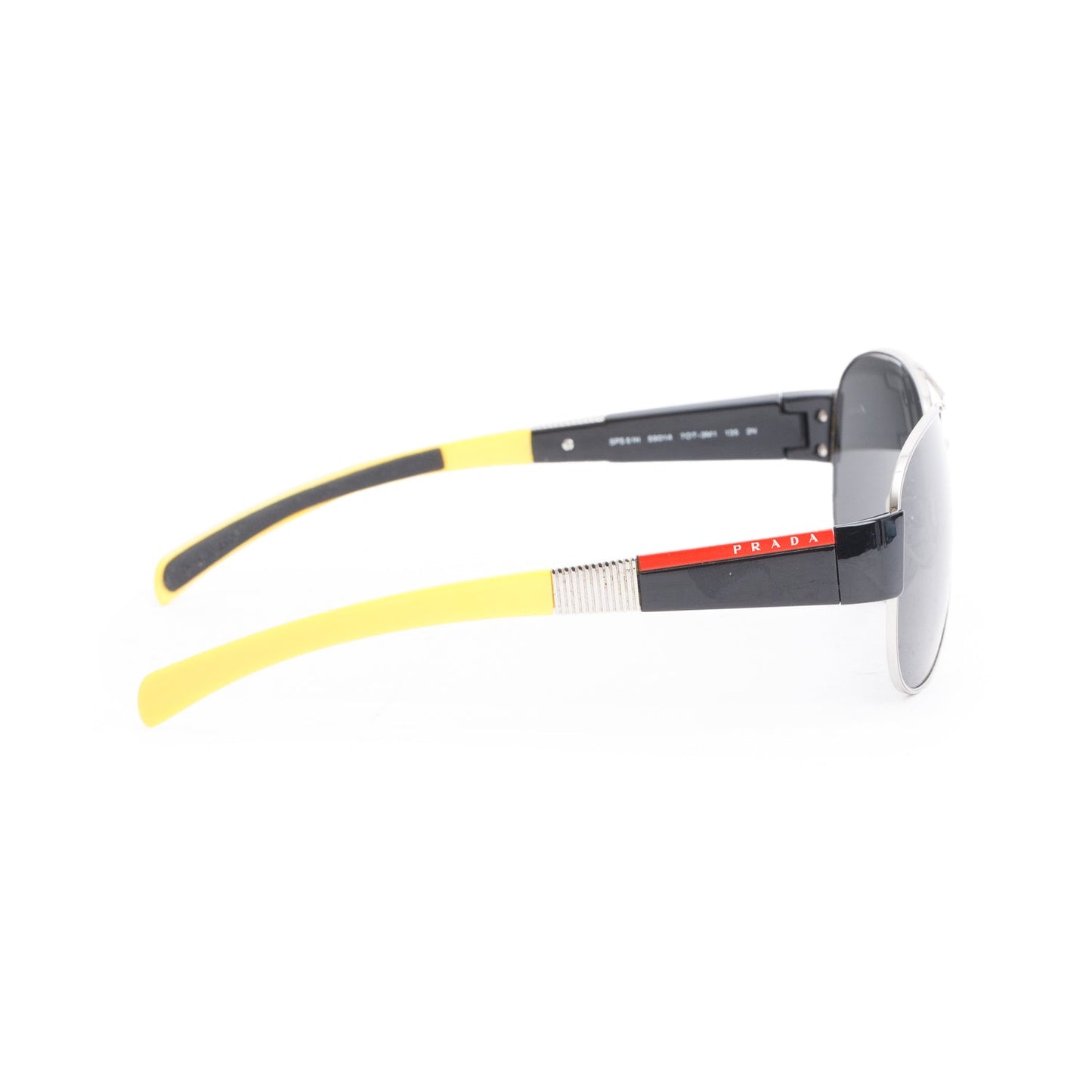 Prada Black & Yellow SPS 51H Linea Rossa Aviator Sunglasses