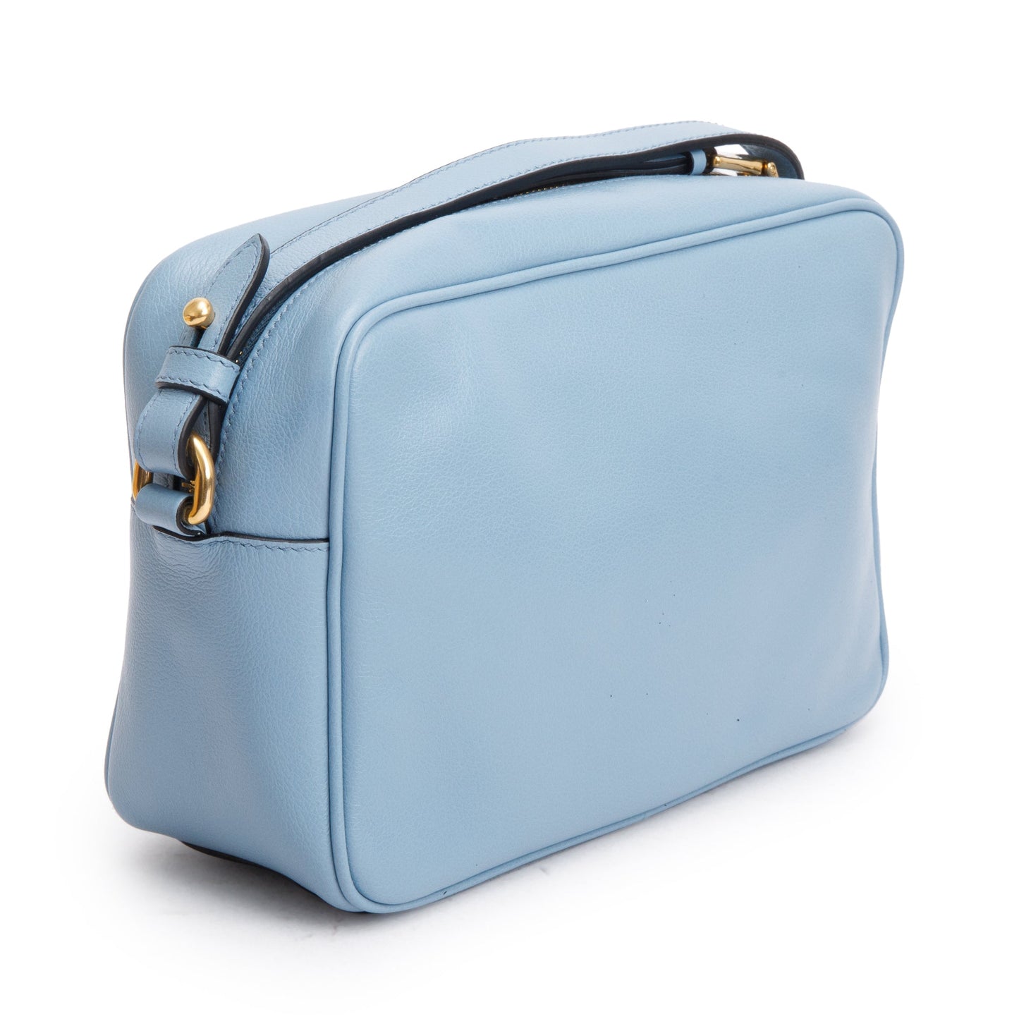 Prada Astrale Glace Calf Leather Logo Camera Crossbody Bag