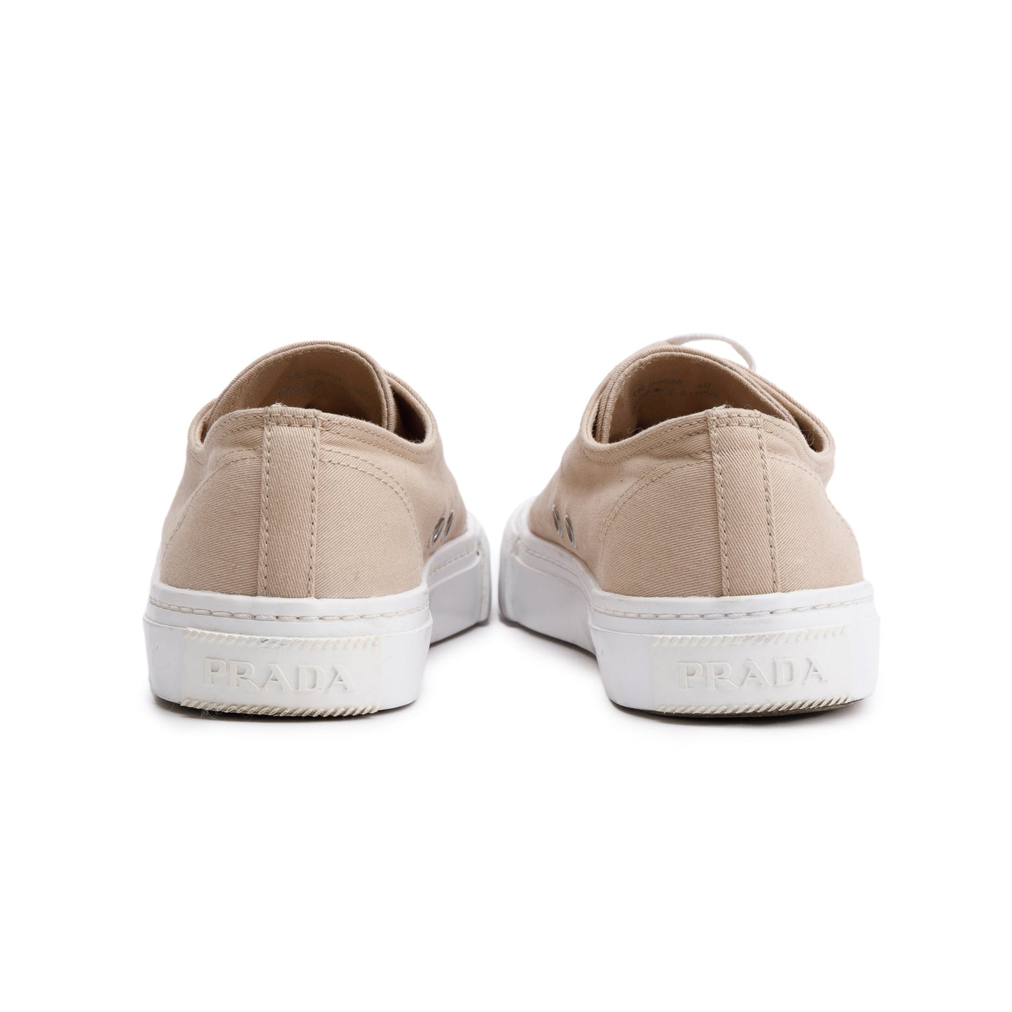 Prada Beige Fabric Sneakers, Size 40