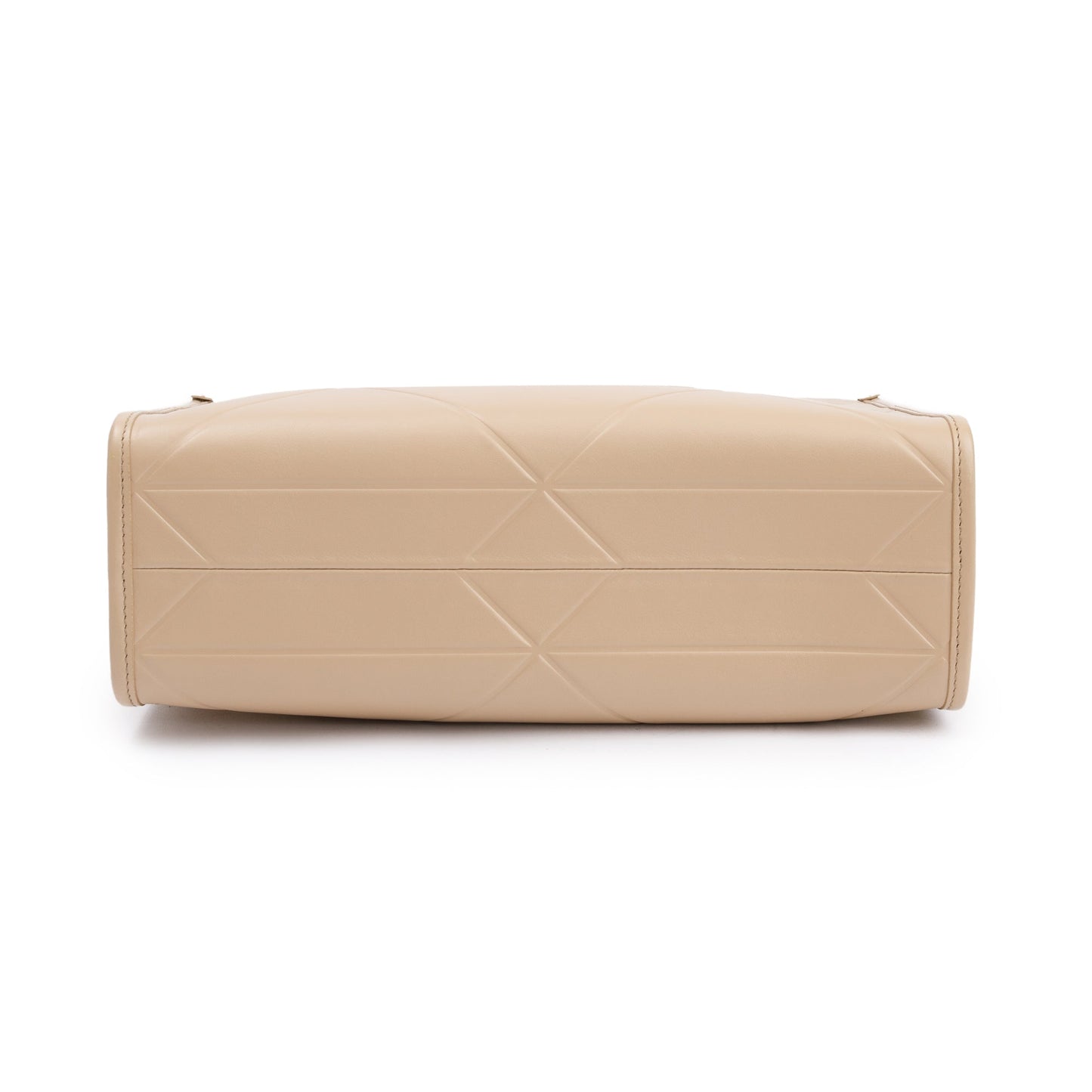 Prada Beige Leather Small Symbole Tote Bag