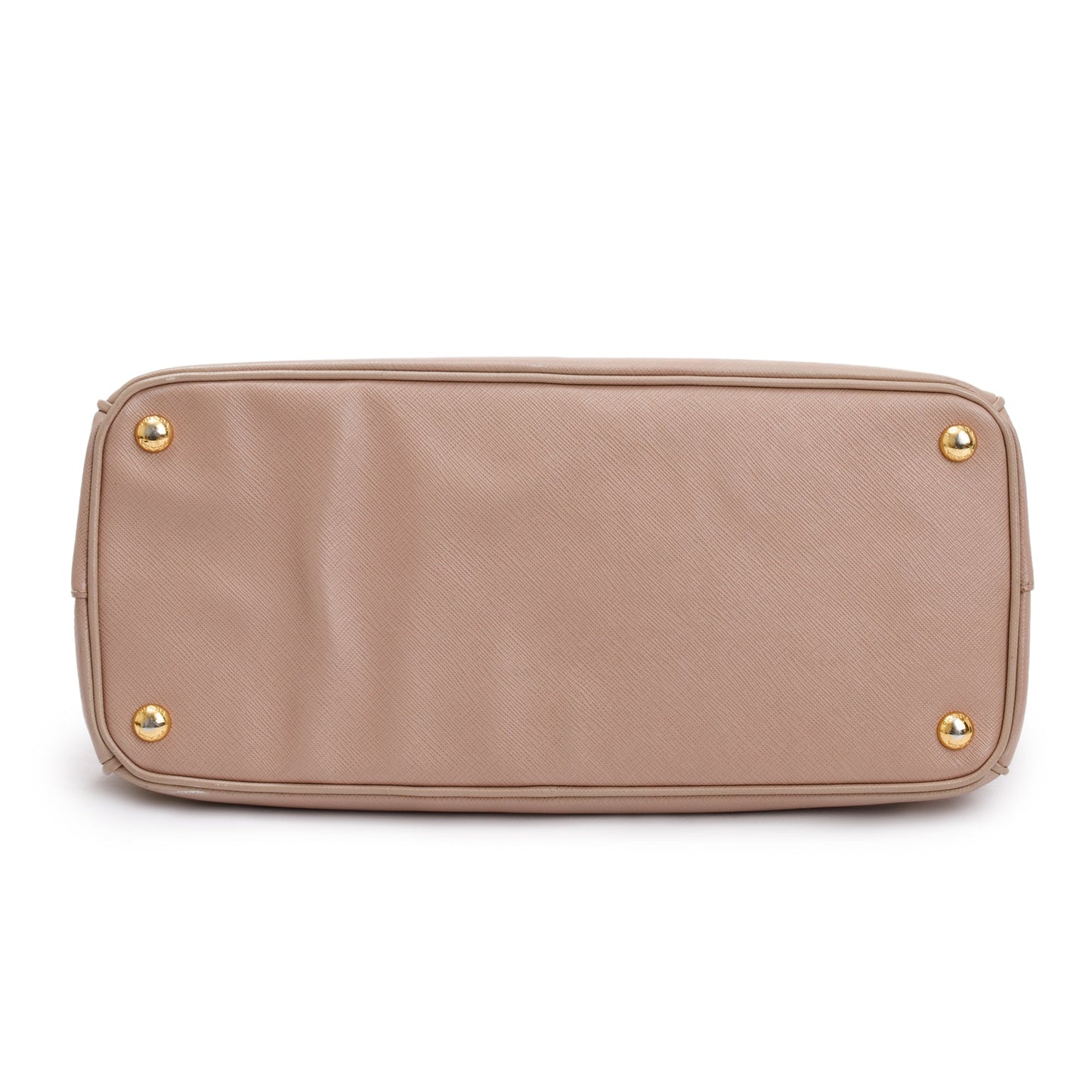 Prada Beige Saffiano Lux Medium Double Zip Galleria Tote