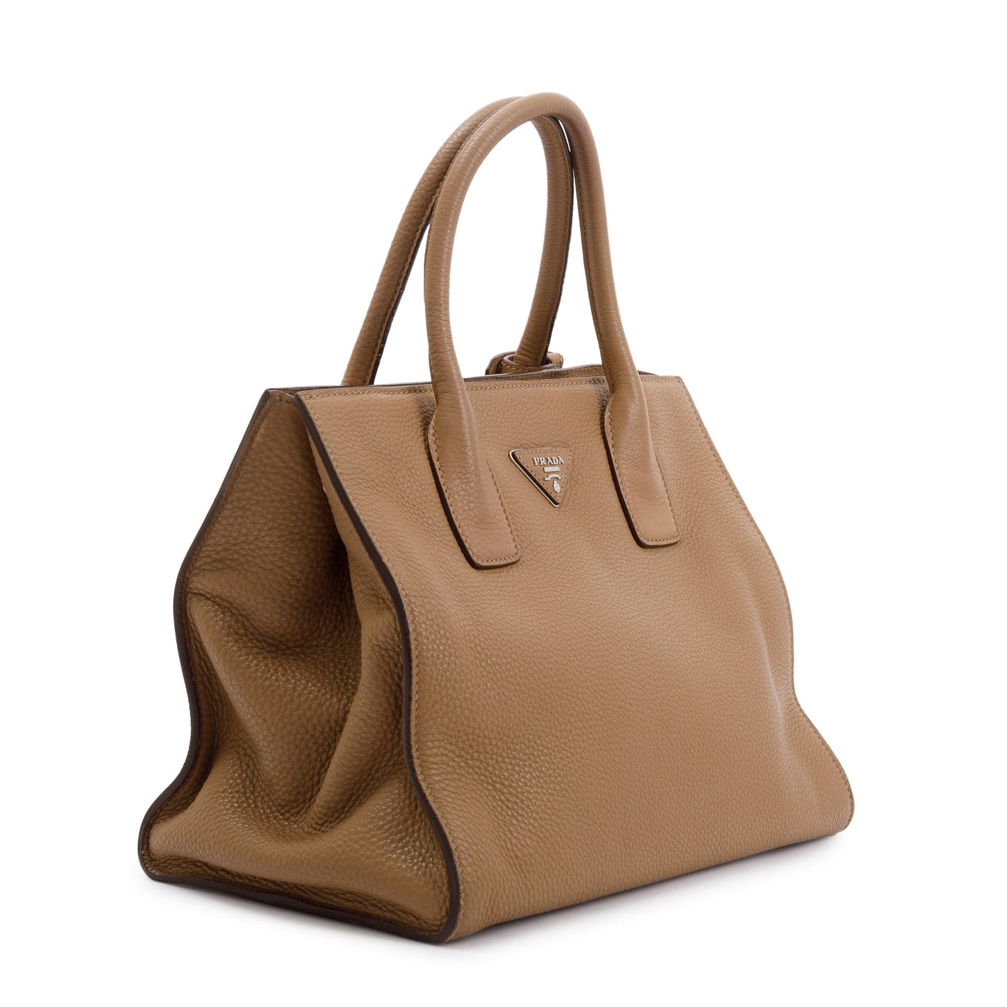Prada Beige Vitello Daino Convertible Tote