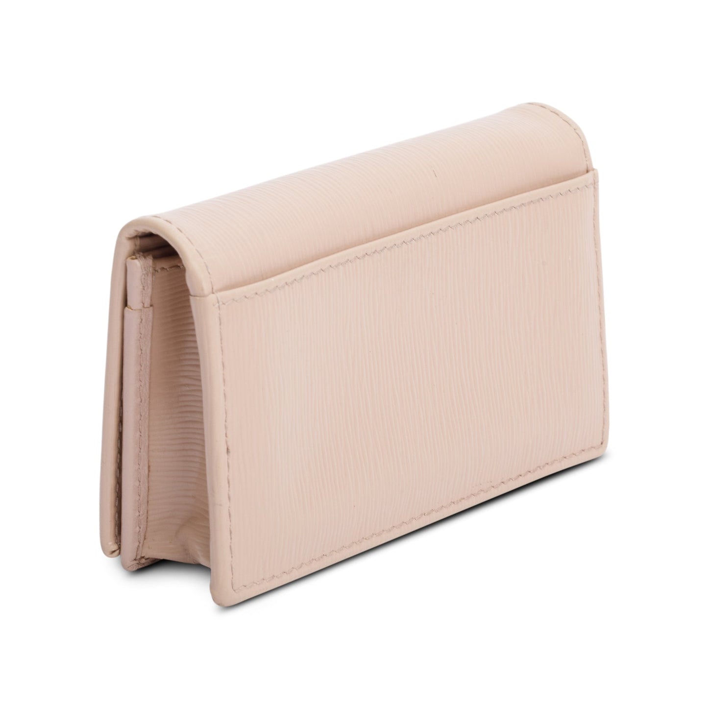 Prada Beige Vitello Move Leather Flap Card Holder