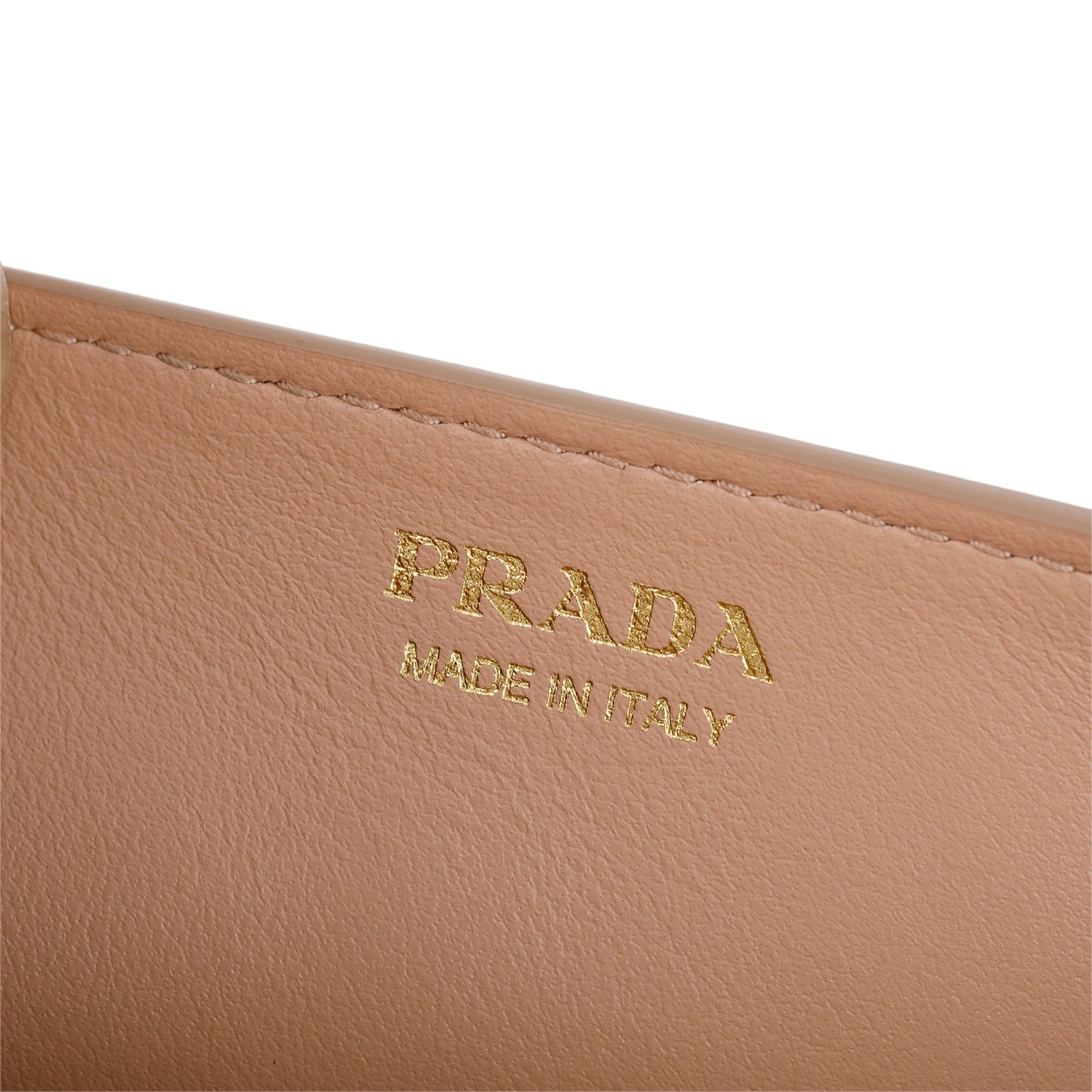 Prada Beige Vitello Move Wallet on Chain