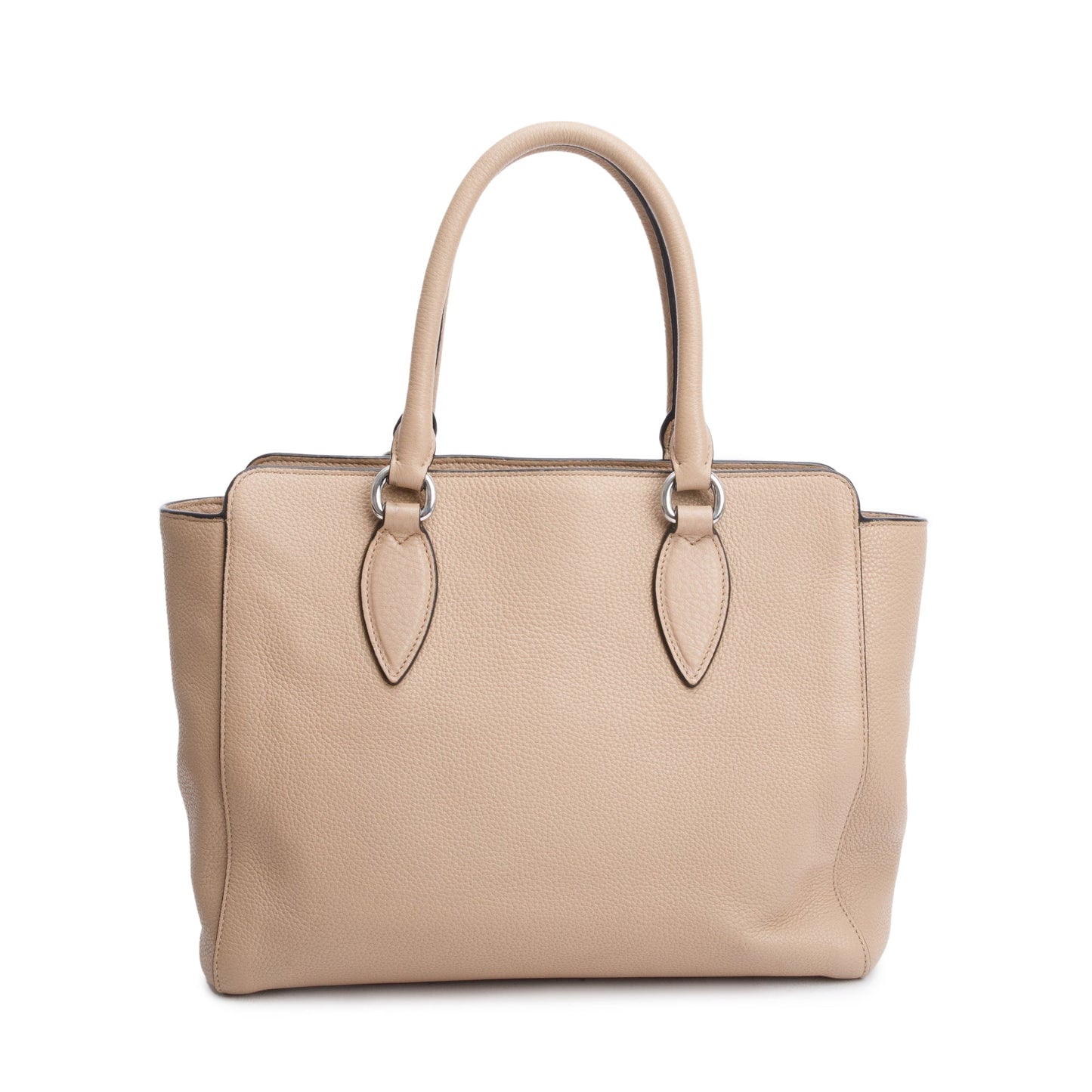 Prada Beige Vitello Phenix Two-Way Zip Tote