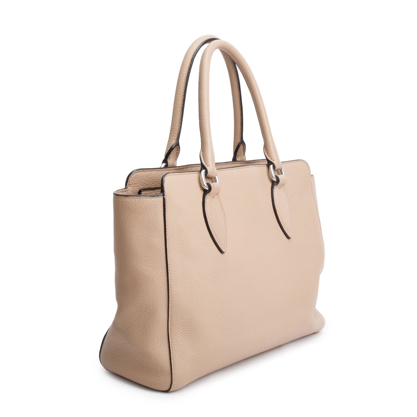 Prada Beige Vitello Phenix Two-Way Zip Tote