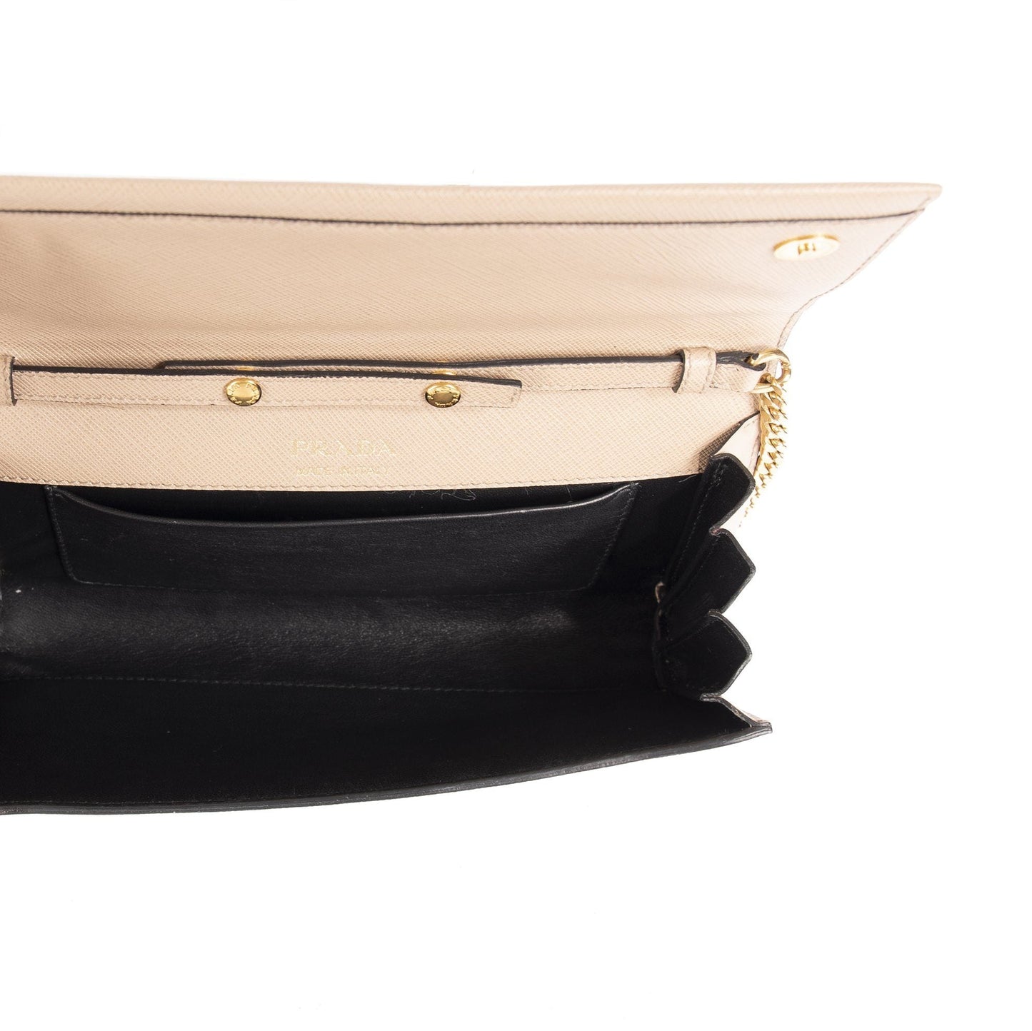 Prada Biblioteque Saffiano Chain Clutch