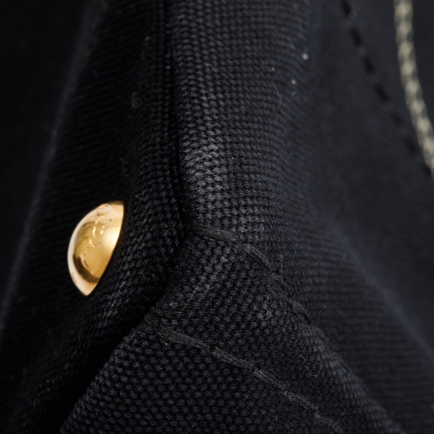 Prada Black Canvas Canapa Logo Tote
