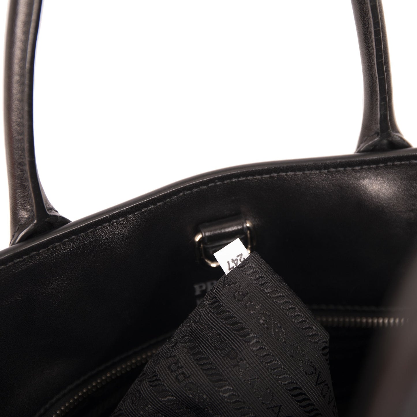 Prada Black City Calf Leather Square Tote Bag