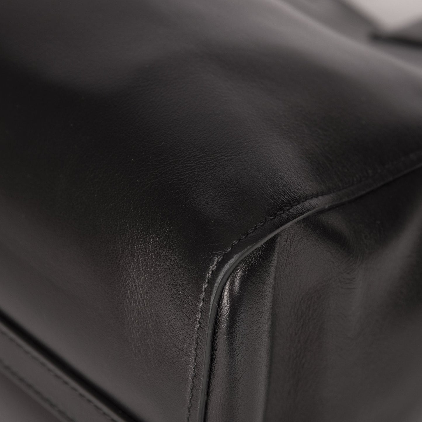 Prada Black City Calf Leather Square Tote Bag