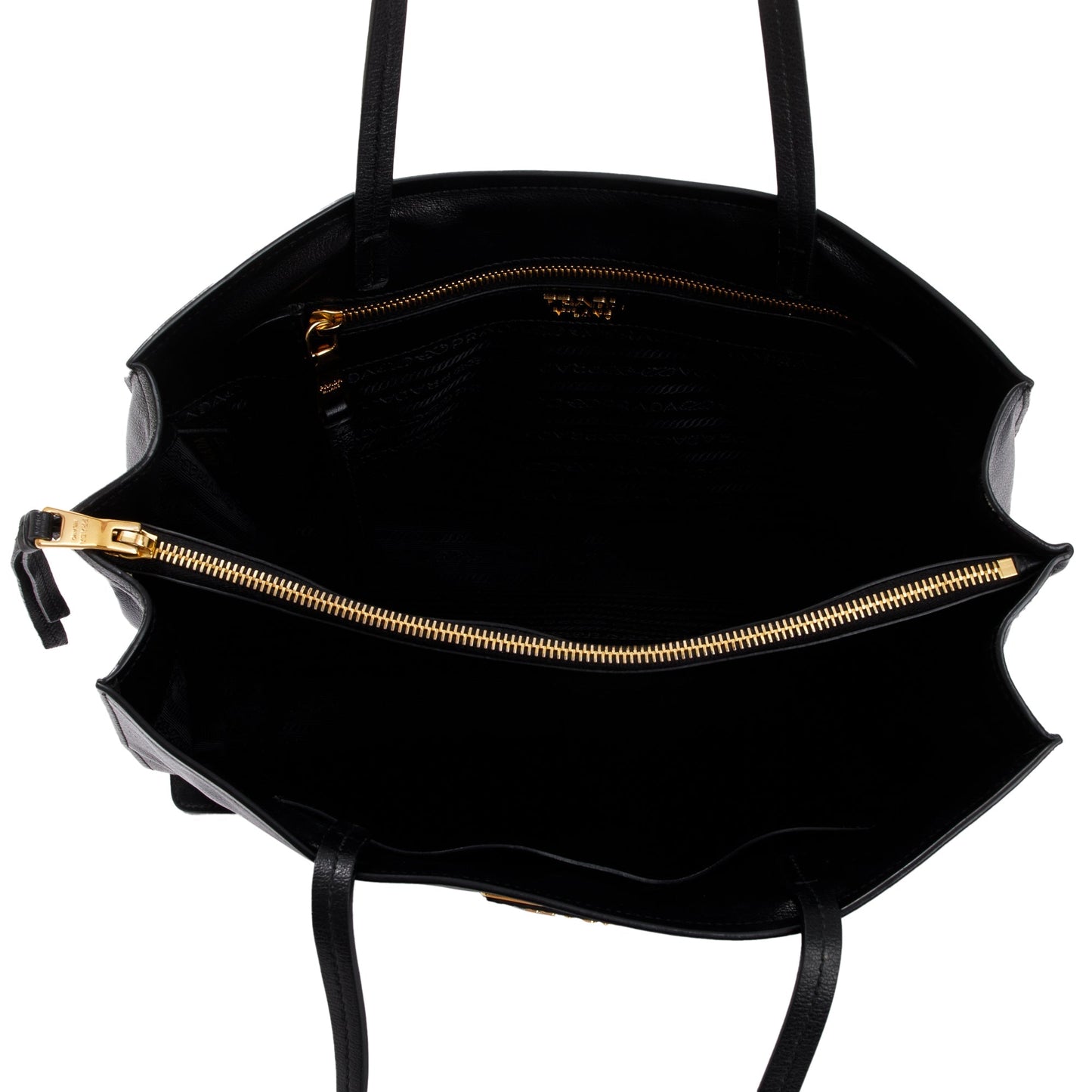 Prada Black Glace Calf Tote Bag